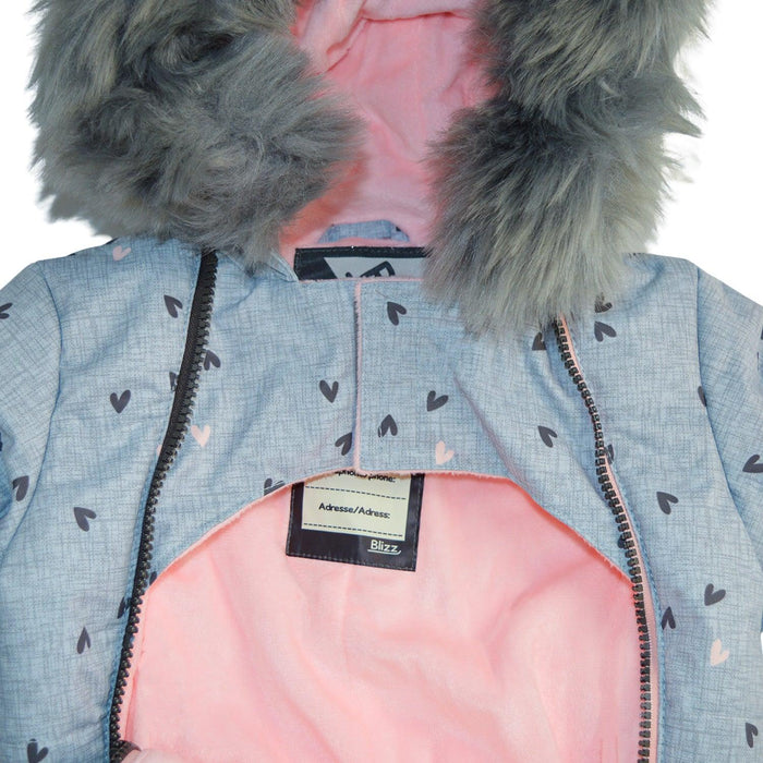 Blizz - Blizz Baby Girls Hearts Snow Suit - 1 piece - (3m to 24m) - 22WBLI5210