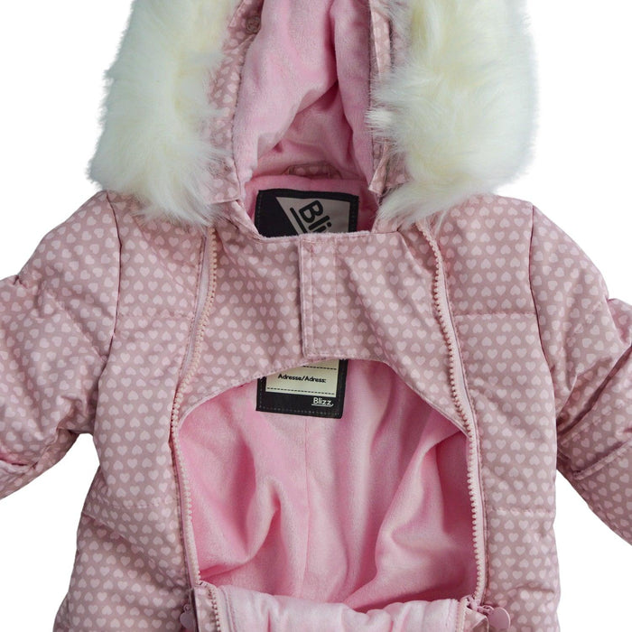 Blizz - Blizz Baby Girls Little Hearts Snow Suit - 1 piece - (3m to 9m) - 22WBLI5221