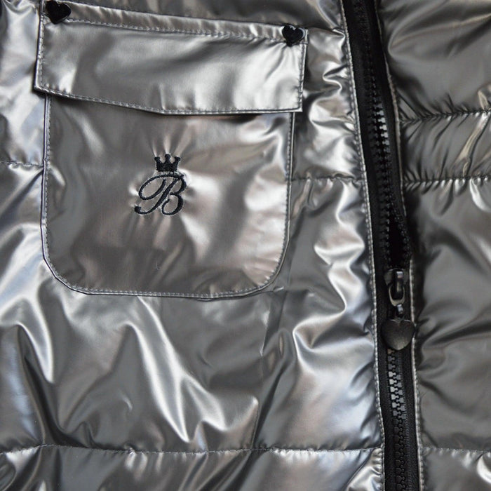 Blizz - Blizz Baby Girls Silver Puffy Snow Suit - 1 piece - (6m to 24m) - 24WBLI5439