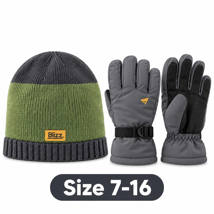 Ensemble de neige 2 pièces Blizz® pour garçon avec accessoires d'hiver - Trèfle à quatre feuilles | Tailles 4-16 | Style 26WBLI3617
