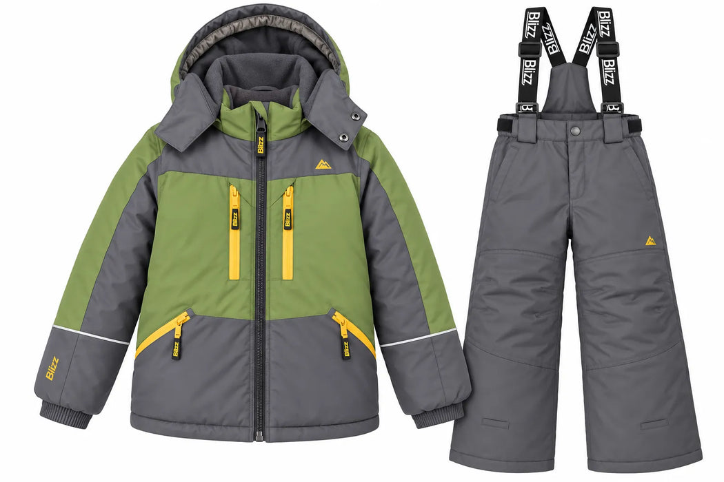 Ensemble de neige 2 pièces Blizz® pour garçon avec accessoires d'hiver - Trèfle à quatre feuilles | Tailles 4-16 | Style 26WBLI3617