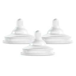 Boon® - Boon NURSH® CURVE™ Platinum Food-Safe Silicone Bottle Nipples – 3 Pack