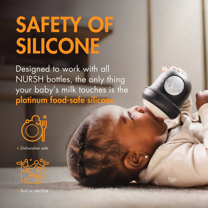 Boon® - Boon NURSH® CURVE™ Platinum Food-Safe Silicone Bottle Nipples – 3 Pack