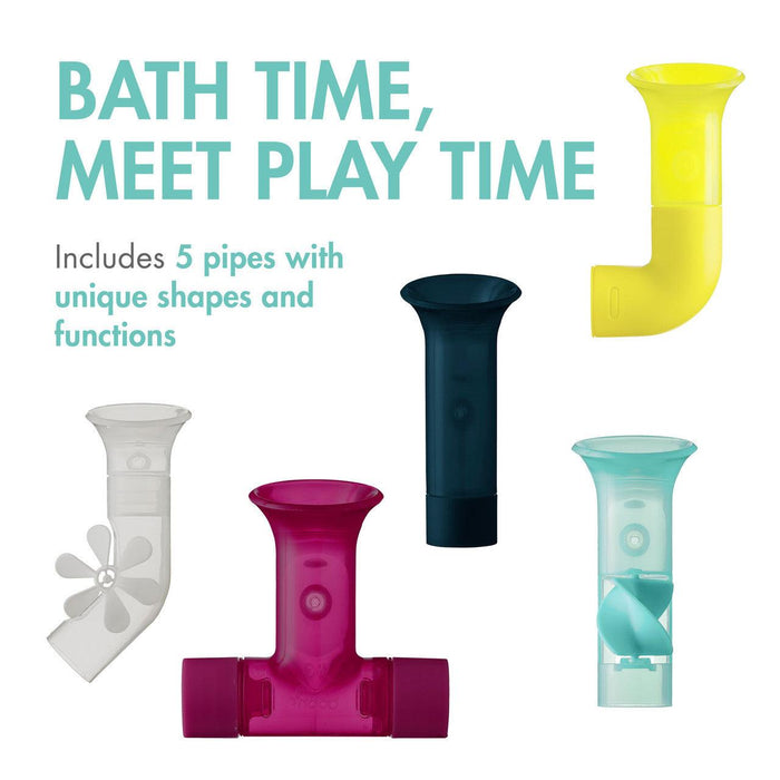Boon® - Boon PIPES Building Bath Toy Set - plum/multi