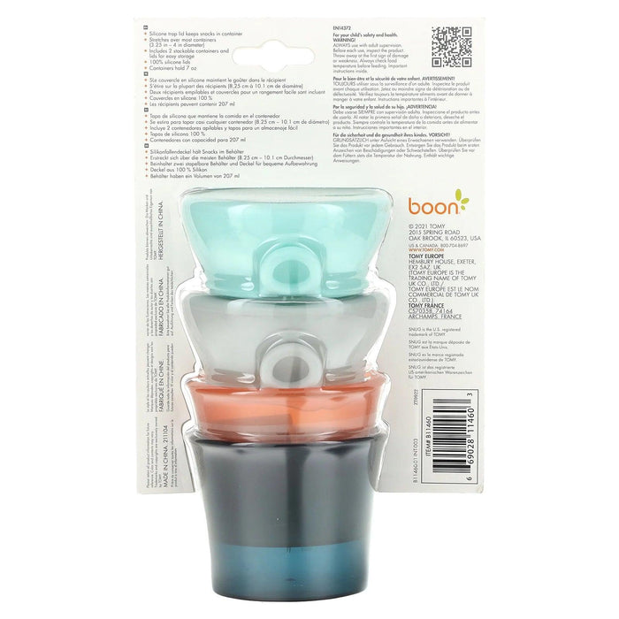 Boon® - Boon SNUG SNACK Universal Silicone Snack Cup and Lid - 2 Pack