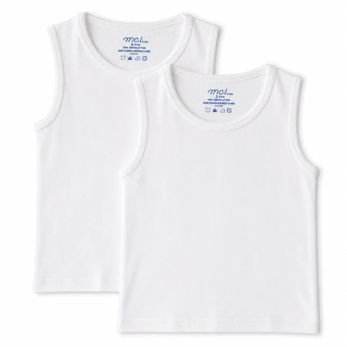 Kids’ 2-Pack 100% Cotton Undershirts – Soft & Stretchy
