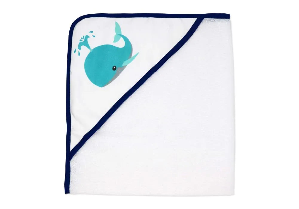 Buba Baby - 9pc Hooded Towel with Washcloth & 3 Bath Toys Set