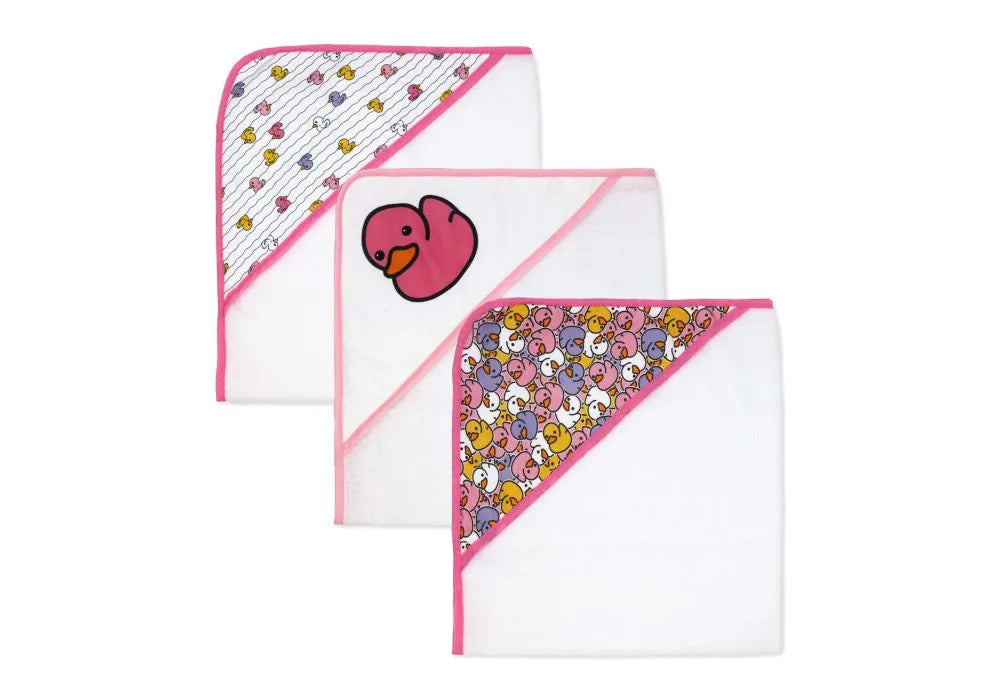 Buba Baby - 9pc Hooded Towel with Washcloth & 3 Bath Toys Set