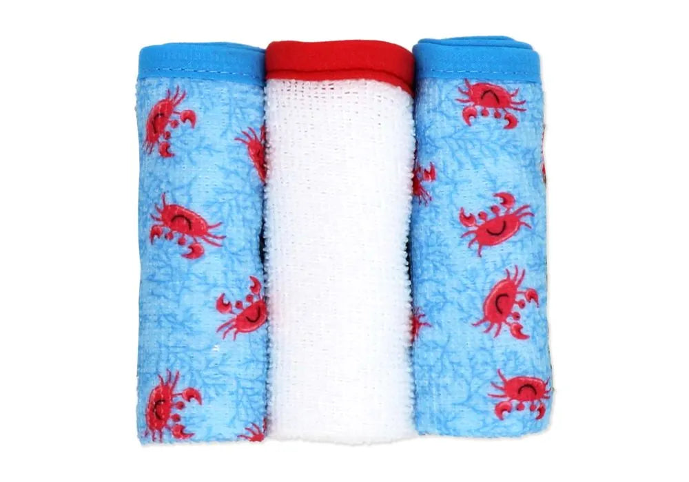 Buba Baby - 9pc Hooded Towel with Washcloth & 3 Bath Toys Set