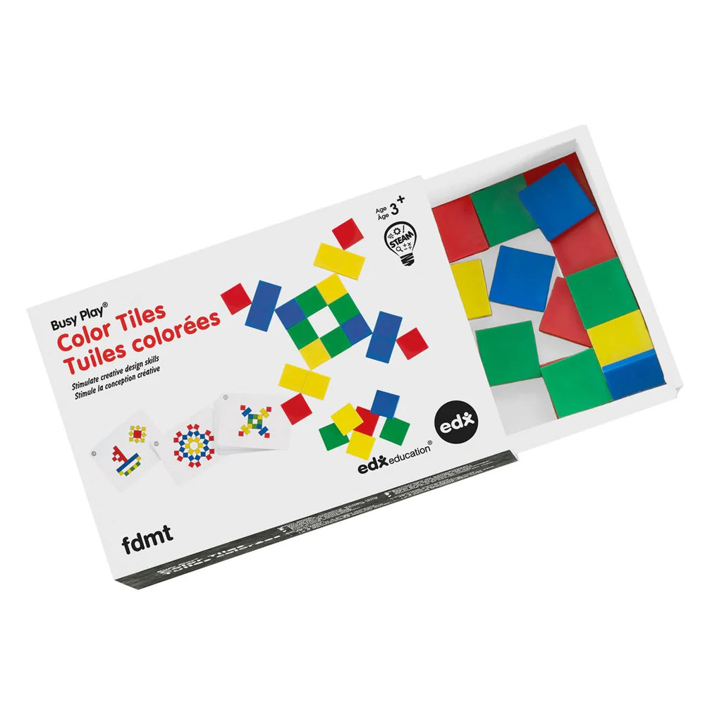 FDMT Busy Play Color Tiles Play Set - Montessori STEM learning game