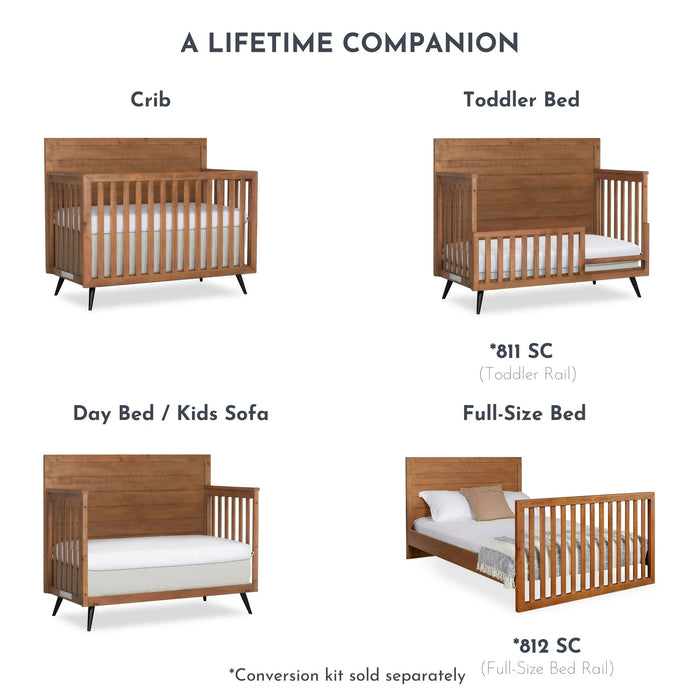 Lit de bébé convertible 4 en 1 Dream On Me Evolur Stilnovo Mid Century