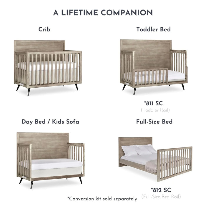 Dream On Me Evolur Stilnovo Mid Century 4-in-1 Convertible Crib