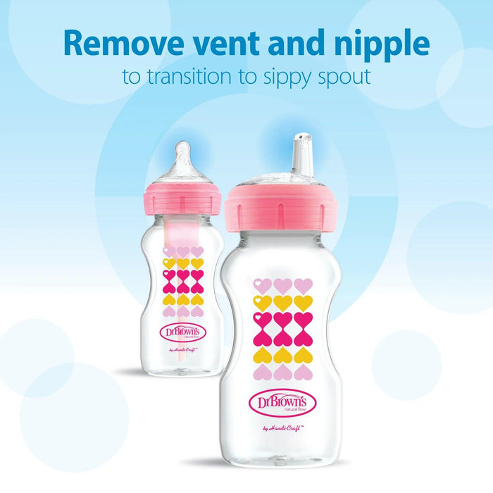 Dr. Brown's Natural Flow Anti-Colic Options+ Wide-Neck Sippy Bottle Starter Kit  9oz. - 1 Bottle