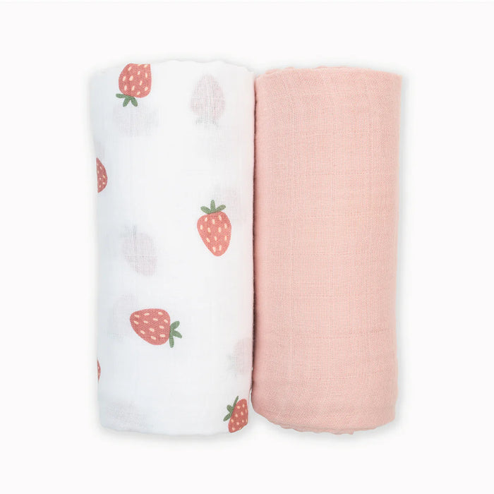 Couverture en mousseline de coton pour bébé de Lulujo - Lot de 2
