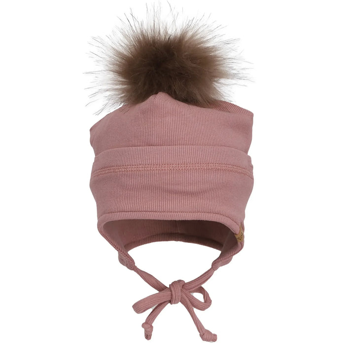 CaliKids® - CaliKids Baby and Toddler Mid-Season Pompom Rib Hat – 3 to 18 Months