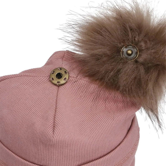 CaliKids® - CaliKids Baby and Toddler Mid-Season Pompom Rib Hat – 3 to 18 Months