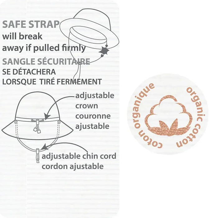 CaliKids® - Calikids Organic Cotton Baby Sun Hat – Sizes 0 to 18 Months