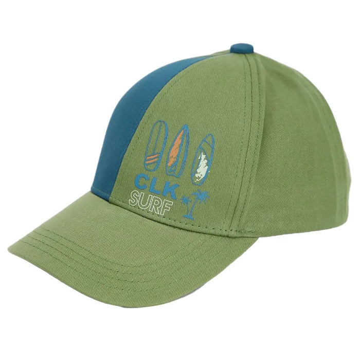 CaliKids® - Calikids Toddler & Kid Boys’ Summer Cap – Green Combo – Sizes 18m to 5+Y