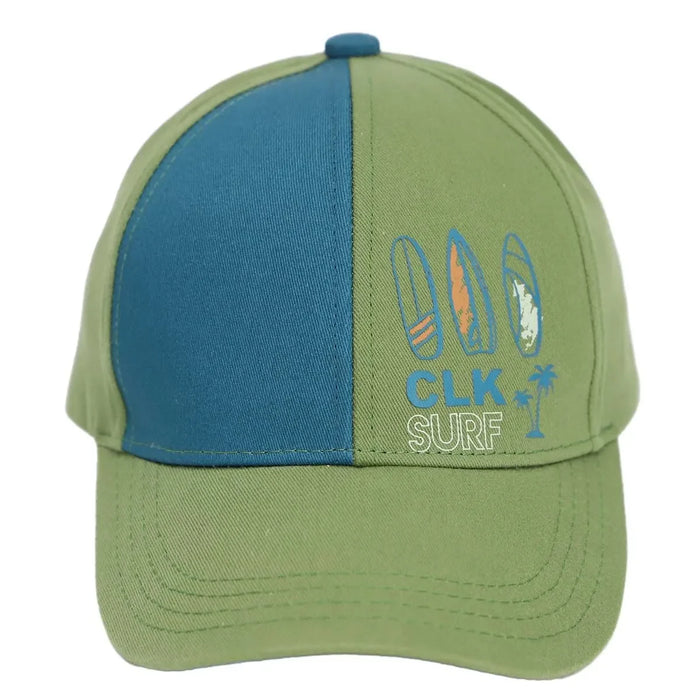 CaliKids® - Calikids Toddler & Kid Boys’ Summer Cap – Green Combo – Sizes 18m to 5+Y