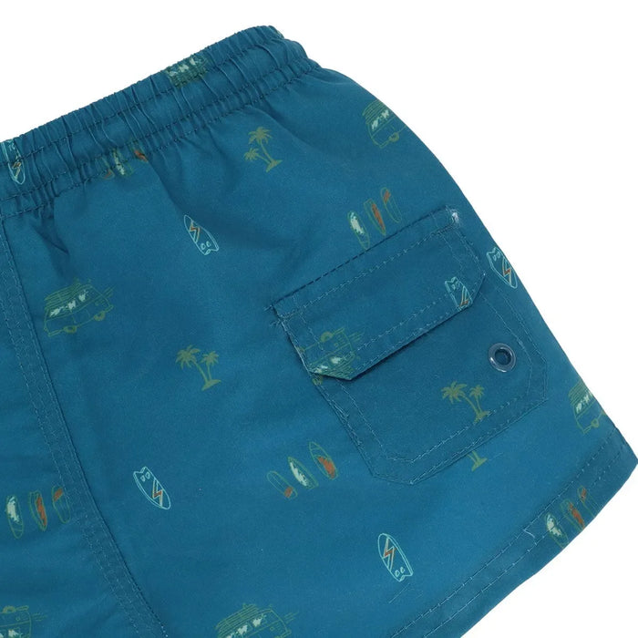 CaliKids® - Calikids Toddler & Kid Boys’ Swim Shorts – Corsair Print – Sizes 12m to 7Y