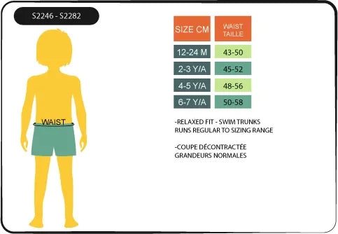 CaliKids® - Calikids Toddler & Kid Boys’ Swim Shorts – Corsair Print – Sizes 12m to 7Y