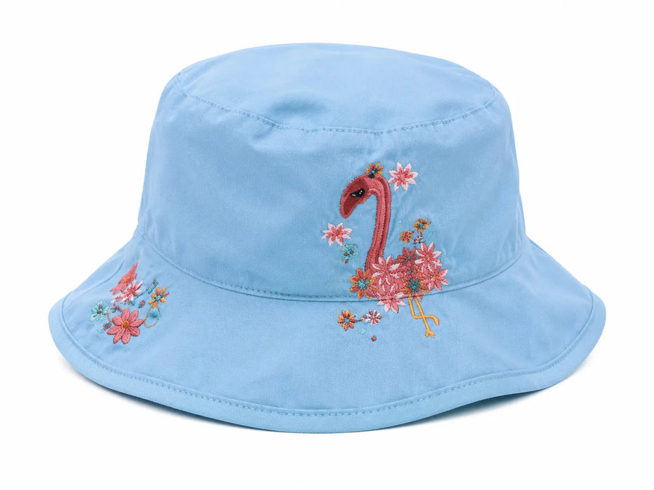 Calikids® Chapeau de soleil réversible flamant rose perroquet UPF 50+ 12M-5Y