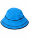 Calikids UV kids summer quick dry hat in bright blue shown on a plain white background.