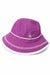 CaliKids UV kids summer quick dry hat in purple with white trim shown on a plain white background.