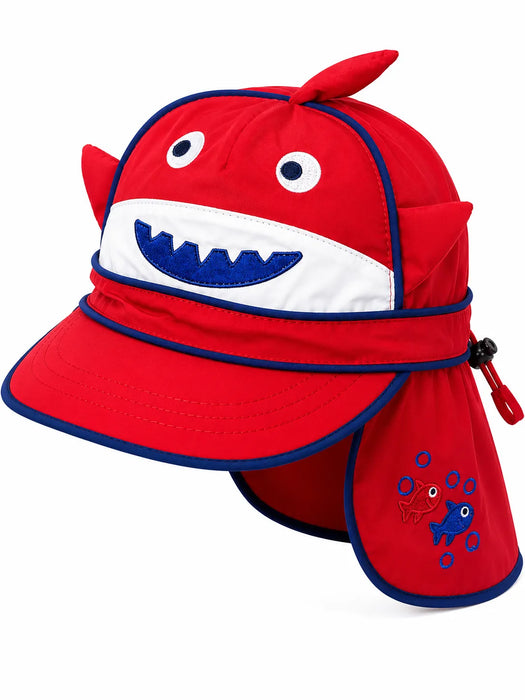 Calikids® Kids Quick Dry UV50+ Shark Flap Sun Hat Sizes 0M-36M