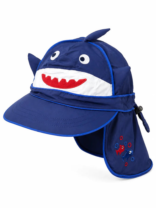 Calikids® Kids Quick Dry UV50+ Shark Flap Sun Hat Sizes 0M-36M