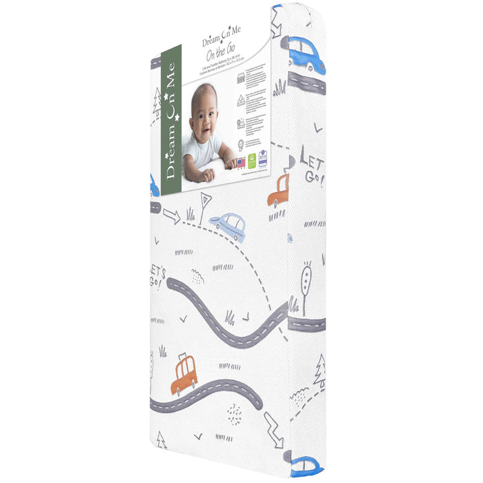Dream On Me Cars on the Go Crib & Toddler Mattress image 3