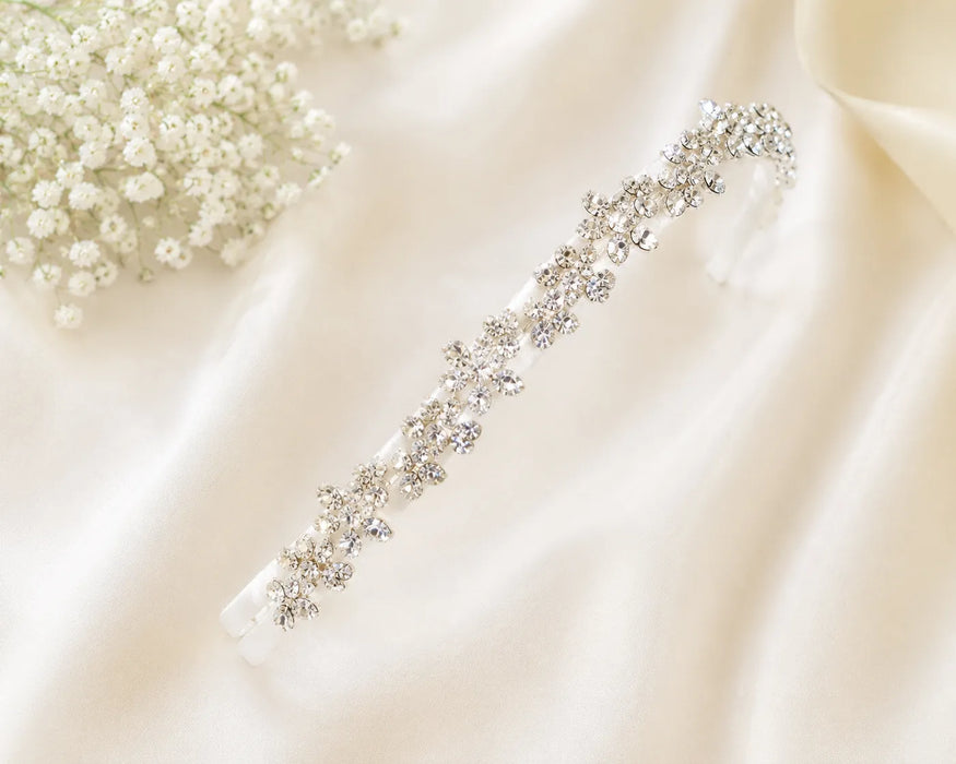 Child Creations® Crystal Vine Headband White HP39