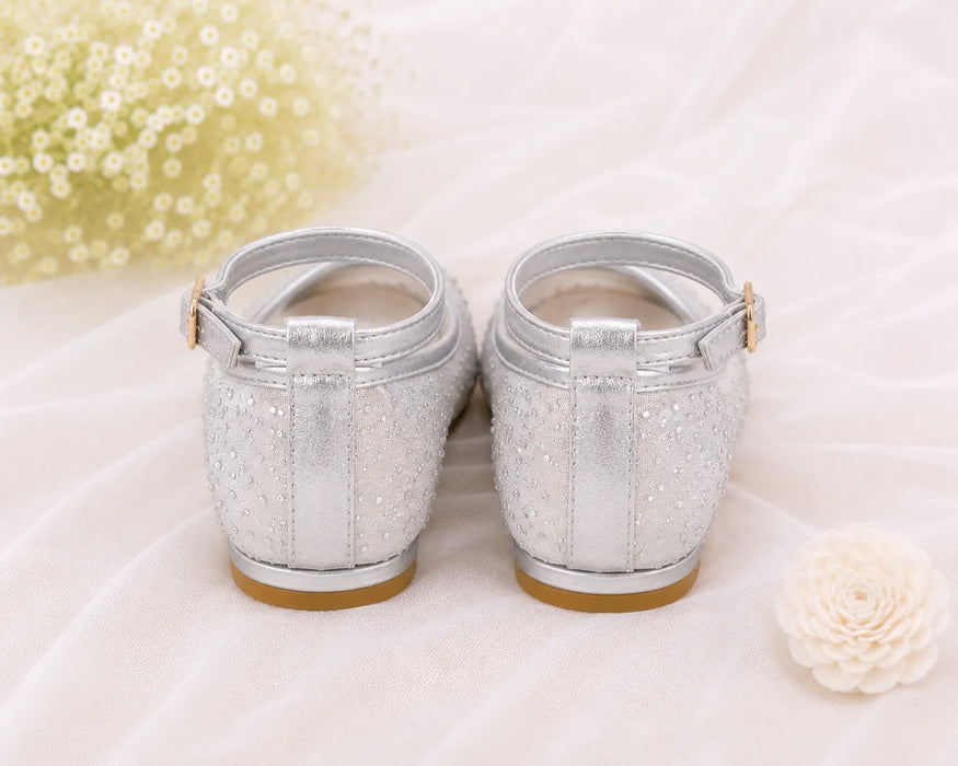 Child Creations® Chaussures en maille avec strass or rose Tailles 11-4