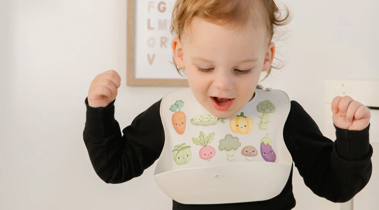 Glitter&Spice Silicone Food Bib | Soft, Adjustable & Easy to Clean