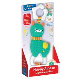 Clementoni® - Clementoni Interactive Rattle & Teether Toy - Alpaca