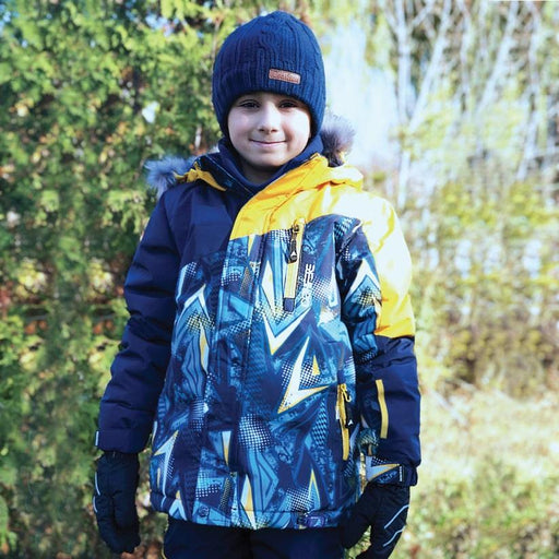 Conifere - Conifere TRIGLAV - Toddler Boys Gold/Navy Snowsuit Set