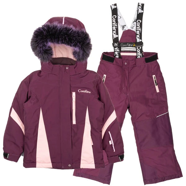 Conifere® Kaussi Jacaranda Rasberry Girls 2-Piece Snowsuit, Sizes 4–16