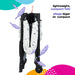 Cosco Funsport Playard shown folded compactly with star and moon pattern and illustrated feathers for lightness.