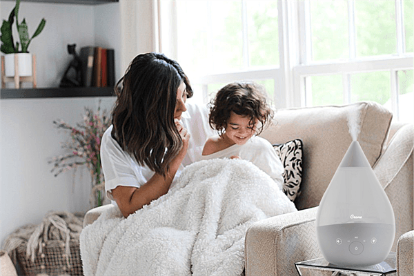 Crane - Crane 4-in-1 Filter-Free Top Fill Ultrasonic Cool Mist Humidifier with Sound Machine & Night Light, 1 Gallon