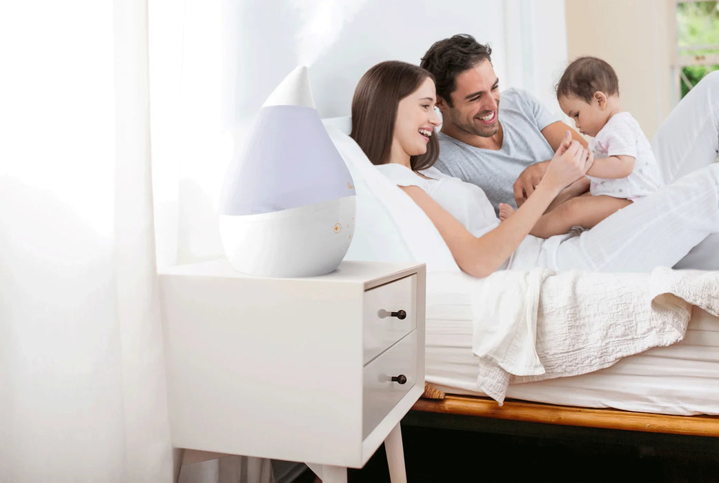 Crane - Crane 4-in-1 Filter-Free Top Fill Ultrasonic Cool Mist Humidifier with Sound Machine & Night Light, 1 Gallon