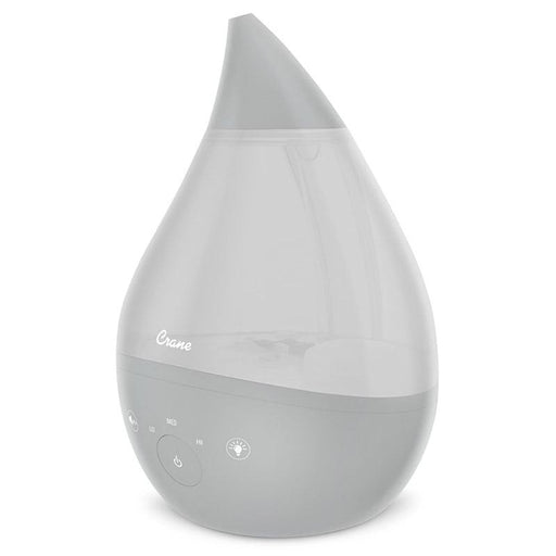 Crane - Crane 4-in-1 Filter-Free Top Fill Ultrasonic Cool Mist Humidifier with Sound Machine & Night Light, 1 Gallon - Grey