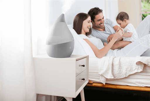 Crane - Crane 4-in-1 Filter-Free Top Fill Ultrasonic Cool Mist Humidifier with Sound Machine & Night Light, 1 Gallon - Grey
