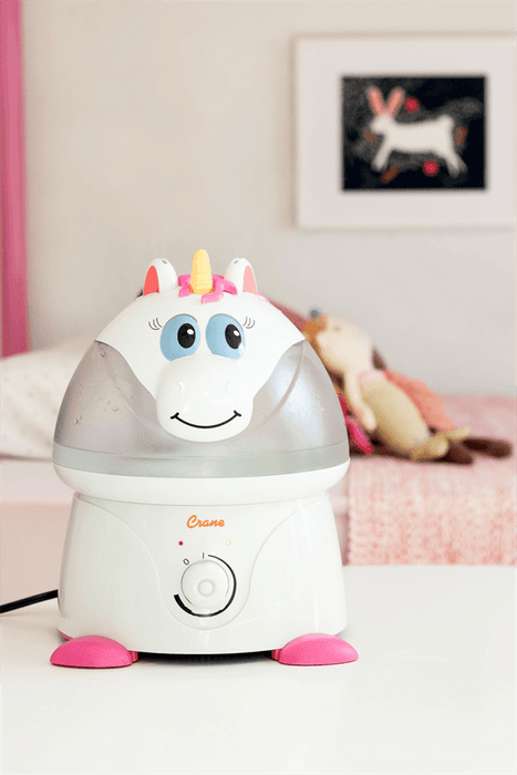 Crane - Crane Adorable Filter-Free Ultrasonic Cool Mist Humidifier, 1 Gallon - Unicorn
