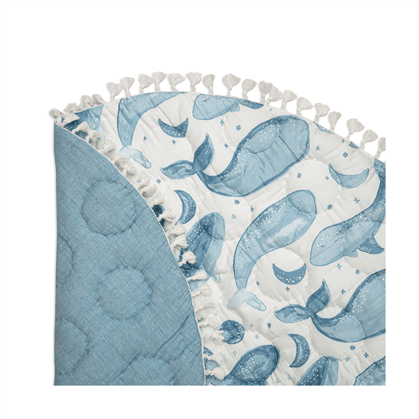 Crane - Crane Caspian Quilted Baby Playmat - Whales