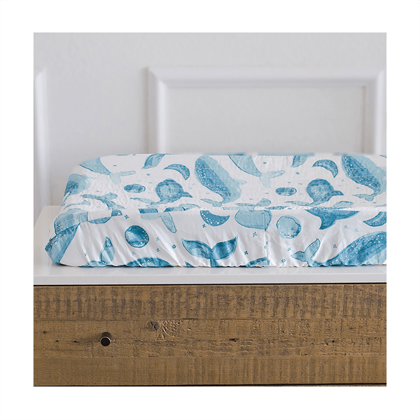 Crane - Crane Caspian Quilted Change Pad Cover - Whale