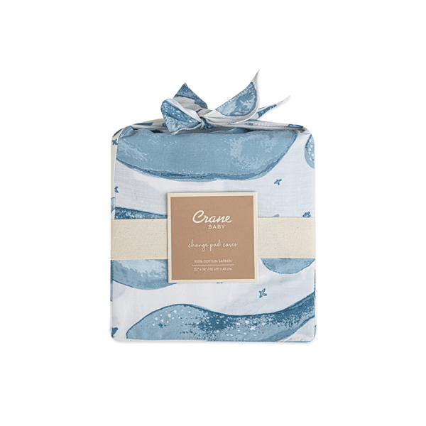 Crane - Crane Caspian Quilted Change Pad Cover - Whale