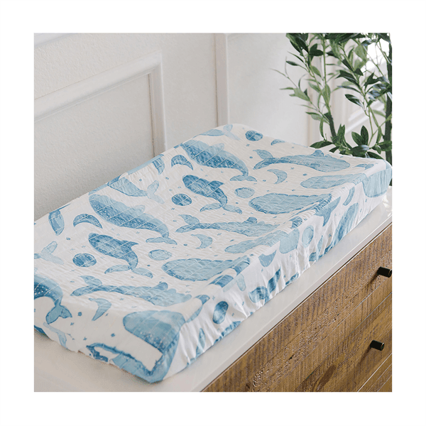 Crane - Crane Caspian Quilted Change Pad Cover - Whale