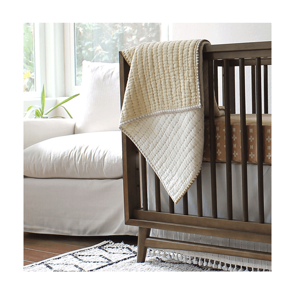 Crane - Crane Crib Bedding Baby Quilted Blanket - Kendi