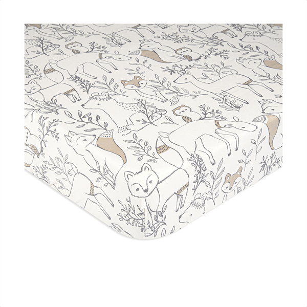 Crane - Crane Ezra Fitted Baby Crib Sheet - Woodland