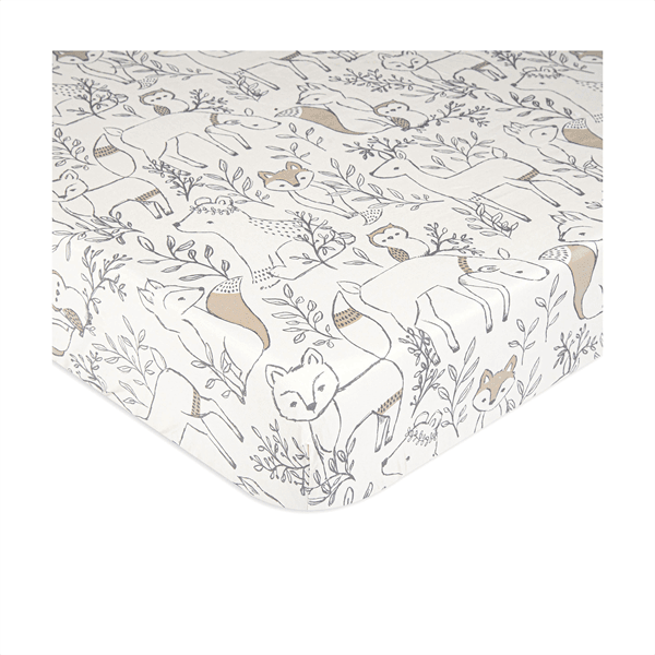 Crane - Crane Ezra Fitted Baby Crib Sheet - Woodland